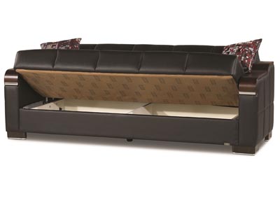 Uptown Black PU Sofabed,Ottomanson (Previously Casamode)